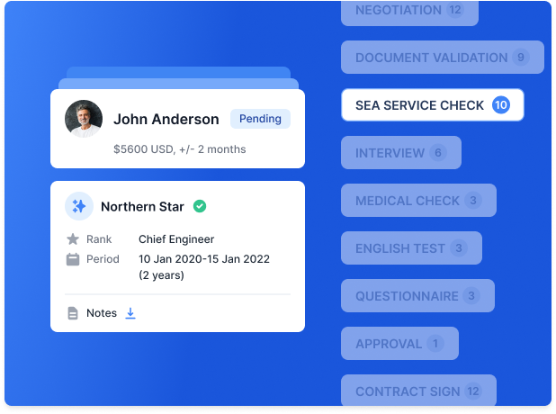 Assignments sea service check feature
